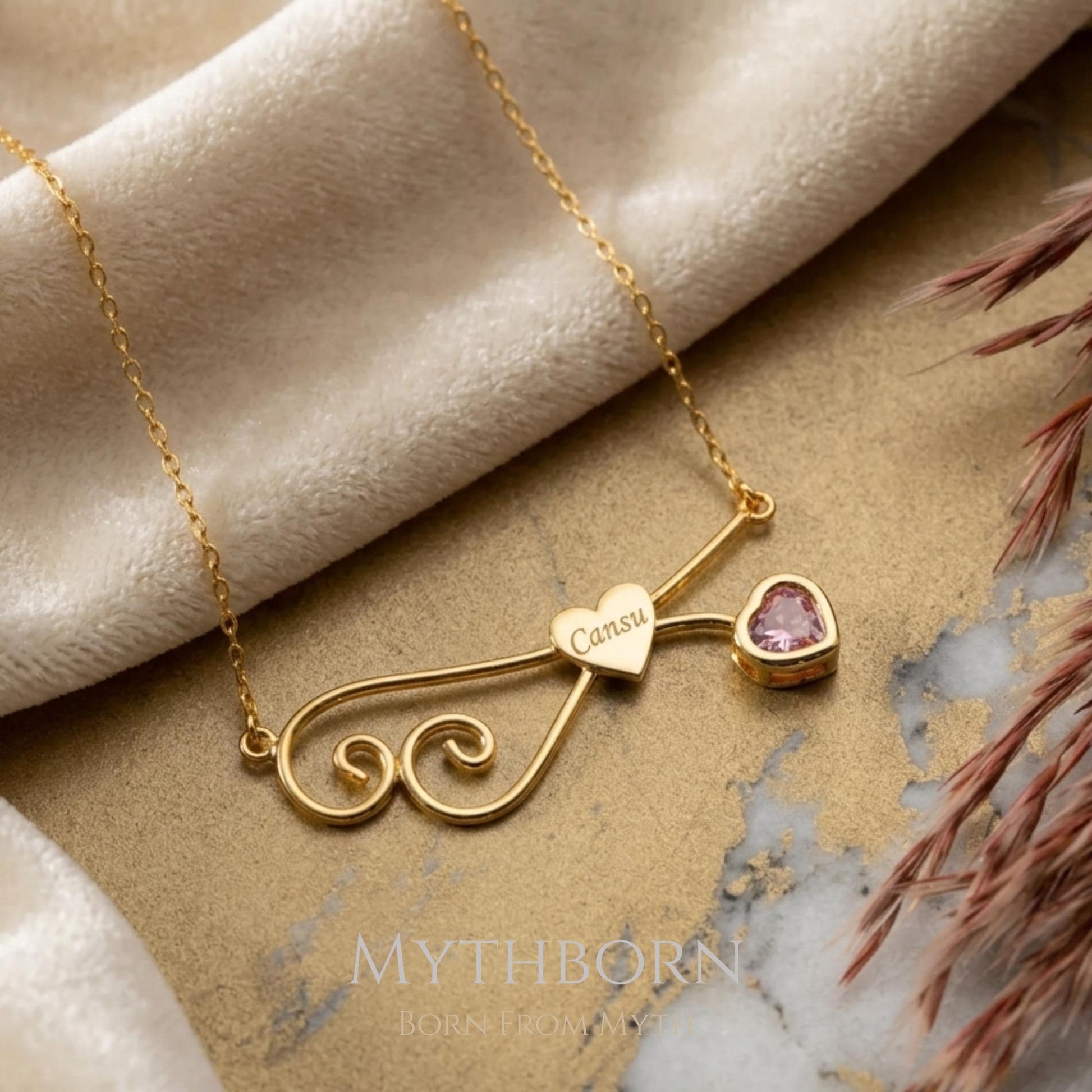 Personalized Heart Necklace with custom keepsake pendant in 925 sterling silver