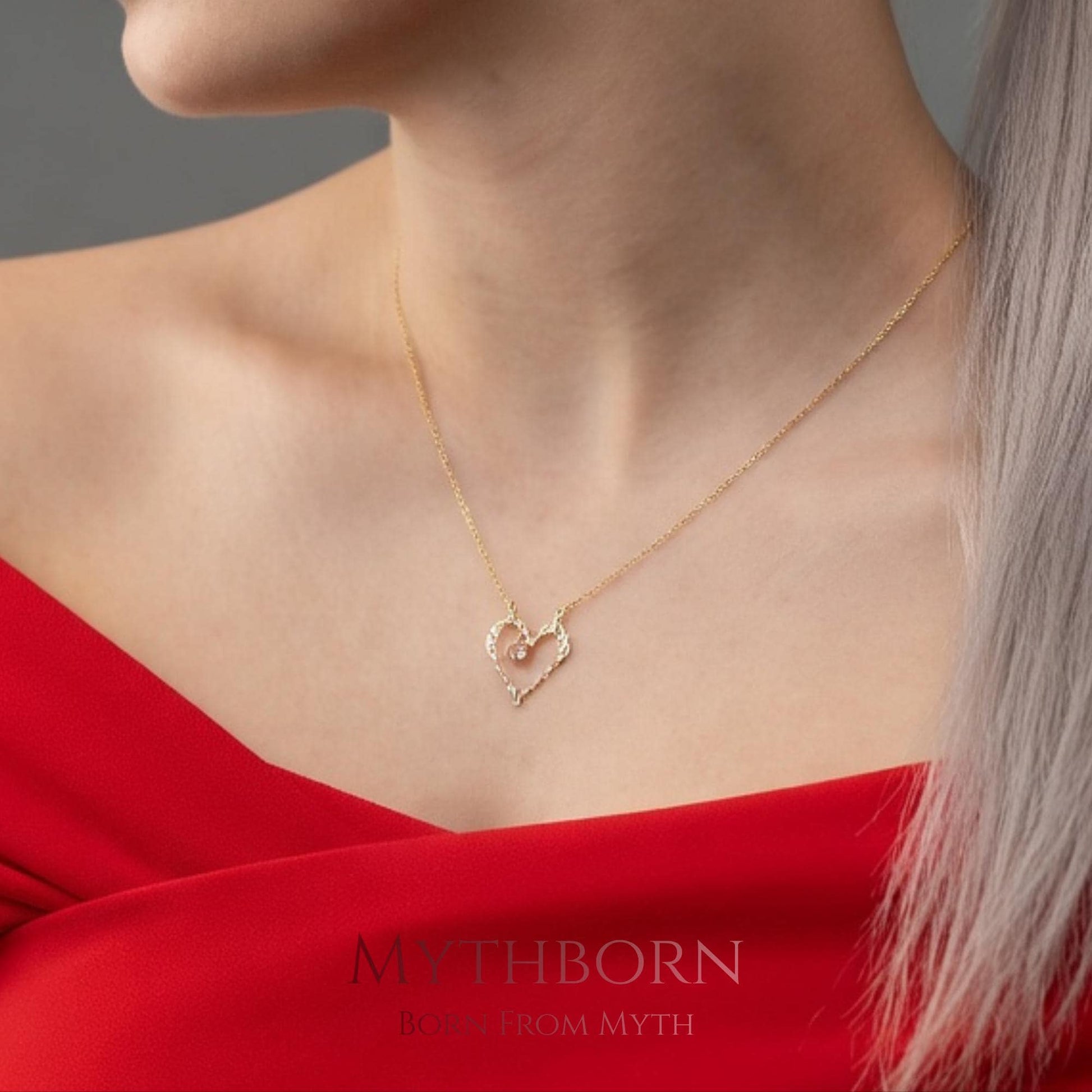 Family Birthstone Heart Necklace with personalized keepsake, gift for mom