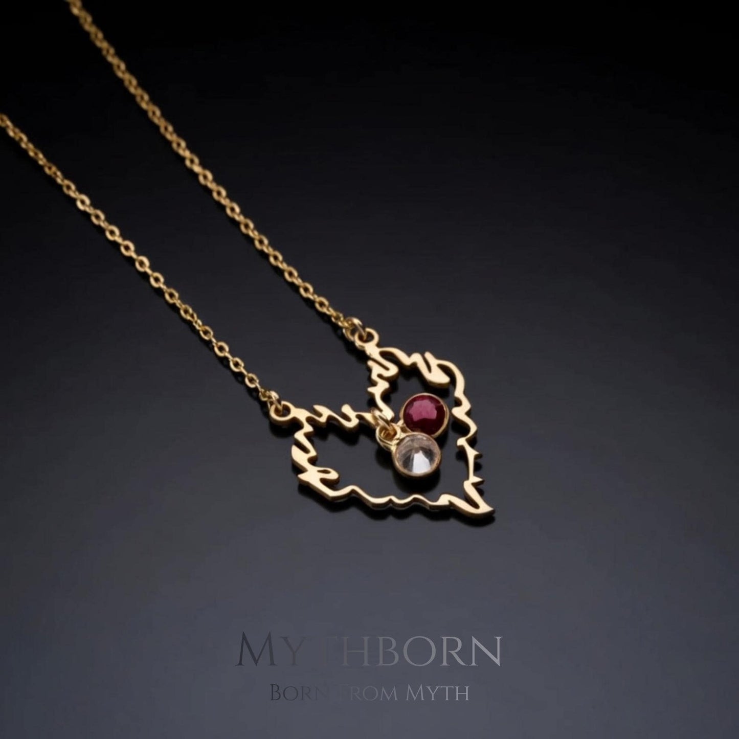 Family Birthstone Heart Necklace with personalized keepsake, gift for mom