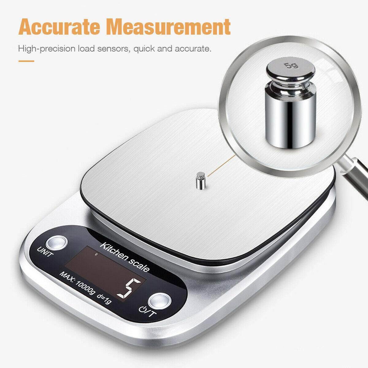 Digital Kitchen Scale - Precise Food & Diet Measuring Scale 22lbs