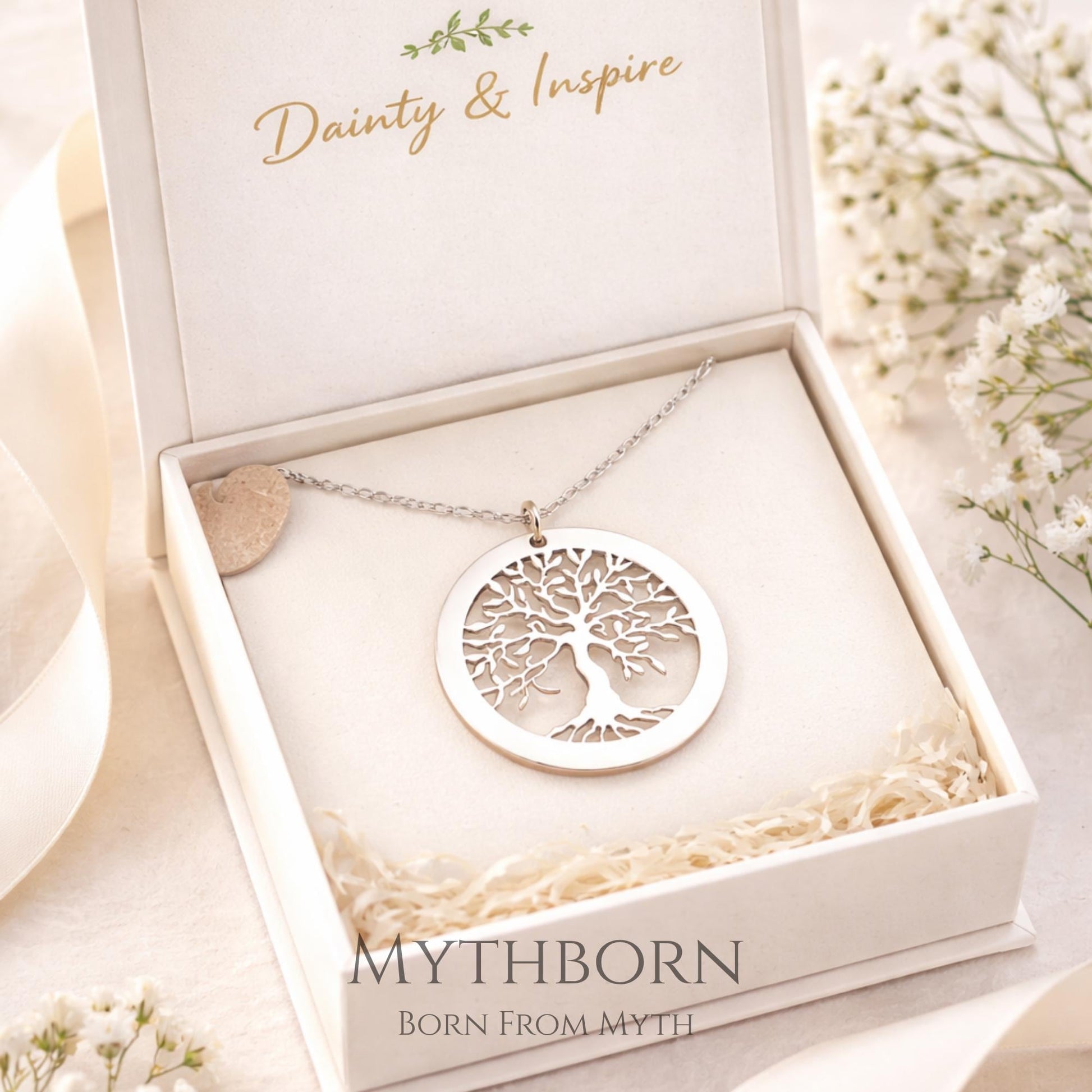 Tree of Life Necklace with symbolic family pendant, meaningful gift