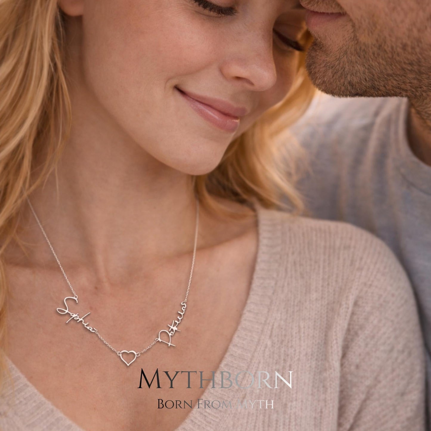 Personalized Name Necklace with signature script keepsake in 925 sterling silver