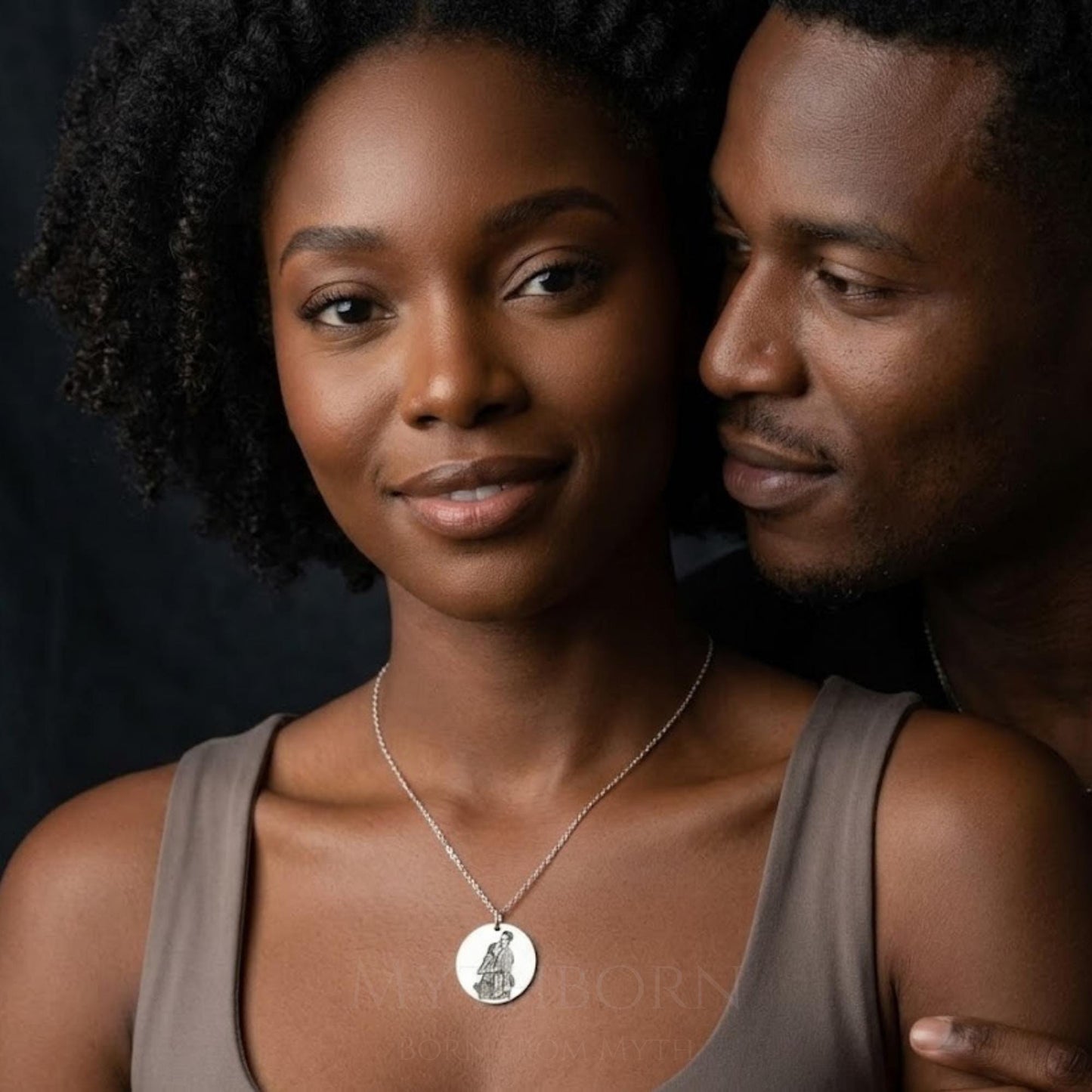 Personalized Photo Necklace with custom memory pendant in 925 sterling silver