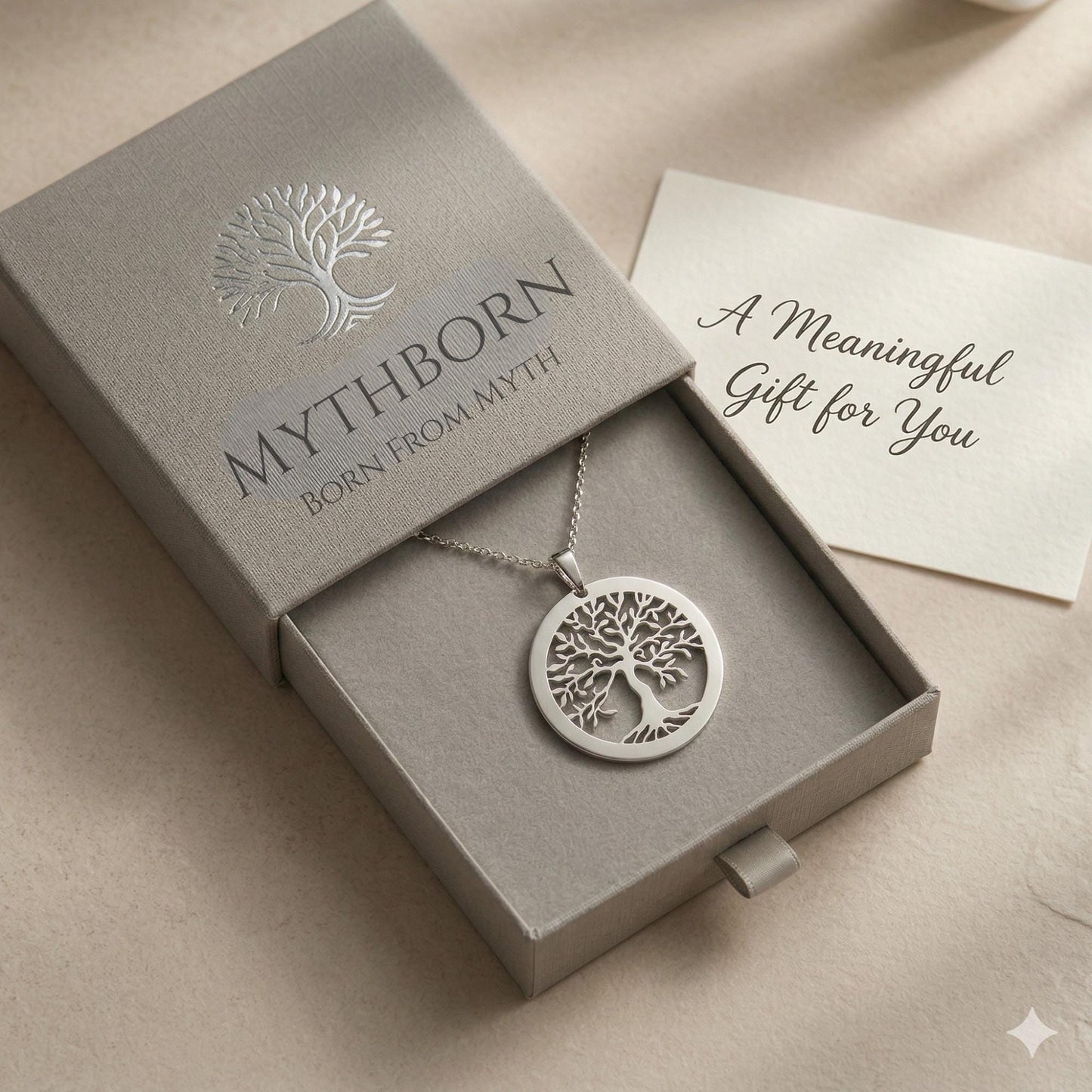 Tree of Life Necklace with symbolic family pendant, meaningful gift