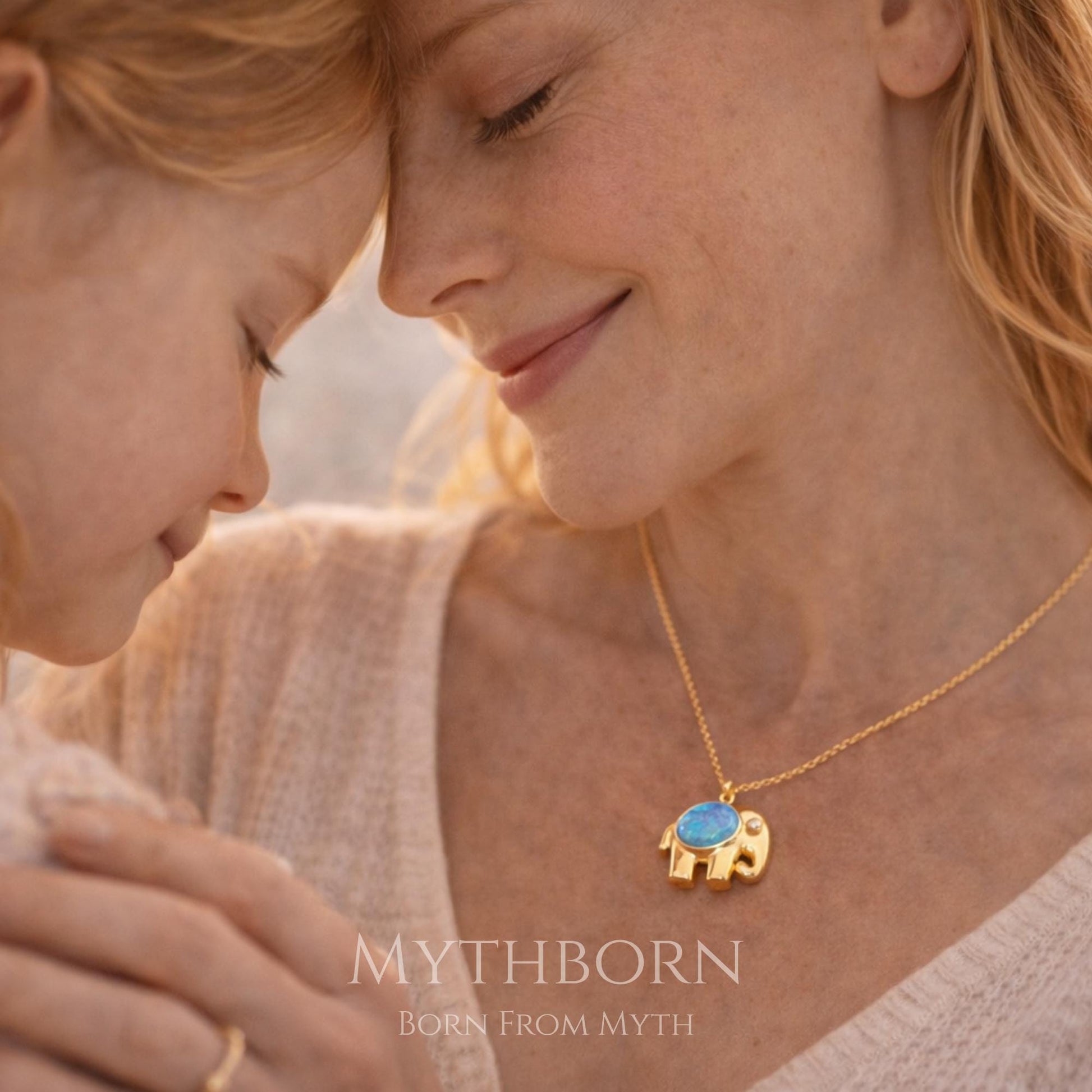 Opal Elephant Necklace with nature-inspired pendant in 925 sterling silver