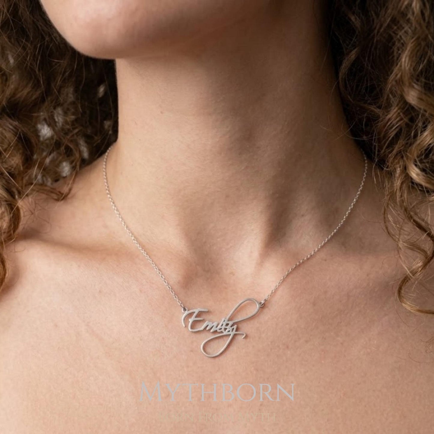 Personalized Handwriting Necklace with signature keepsake in 925 sterling silver