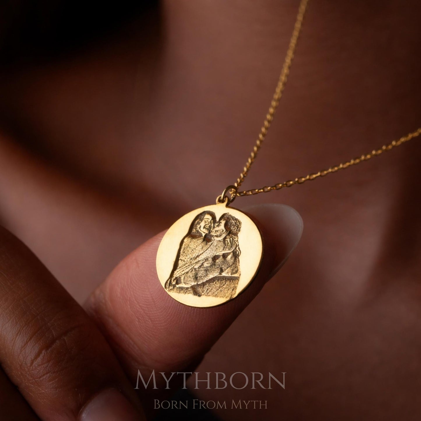Personalized Photo Necklace with custom memory pendant in 925 sterling silver