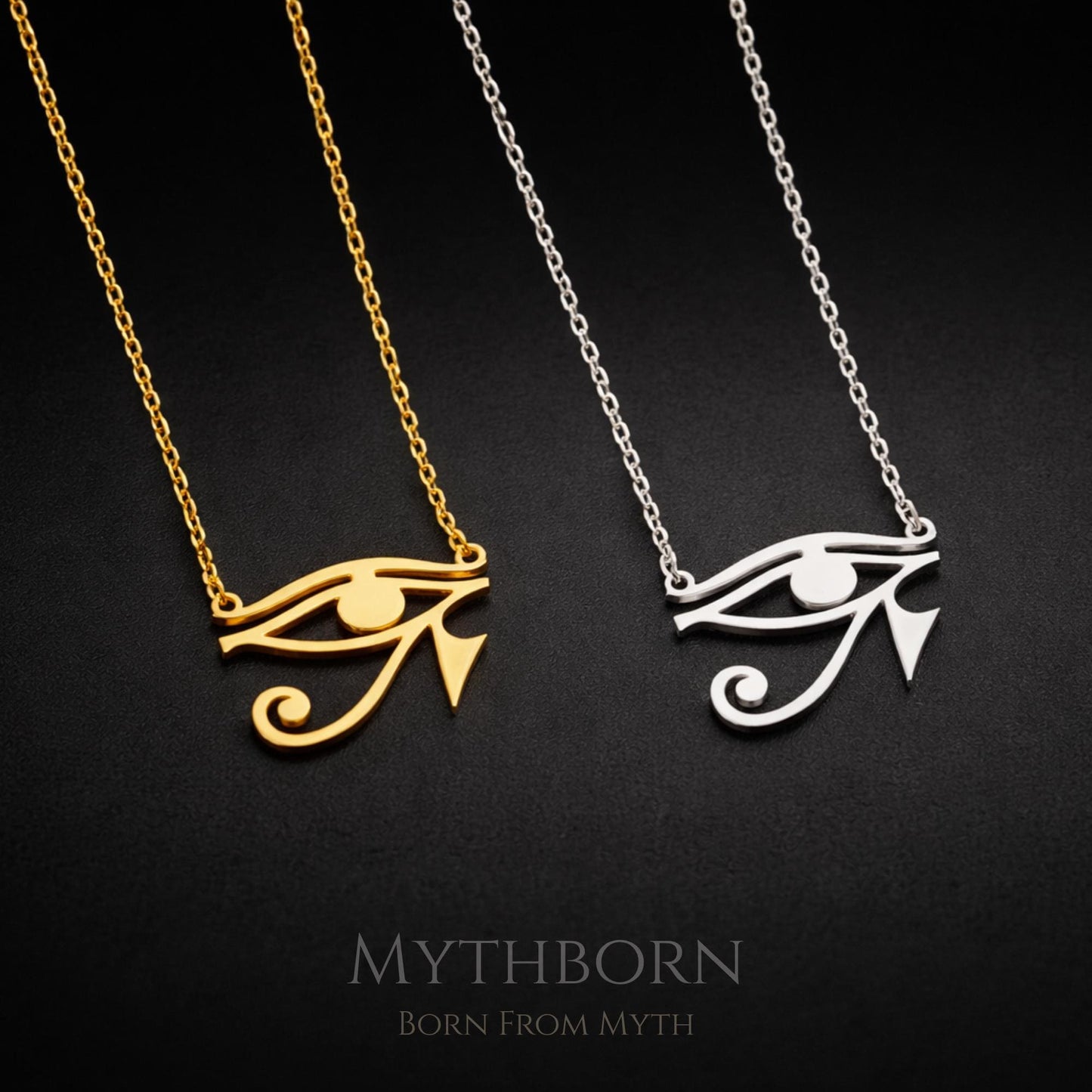 Eye of Ra Necklace with egyptian protection pendant in 925 sterling silver