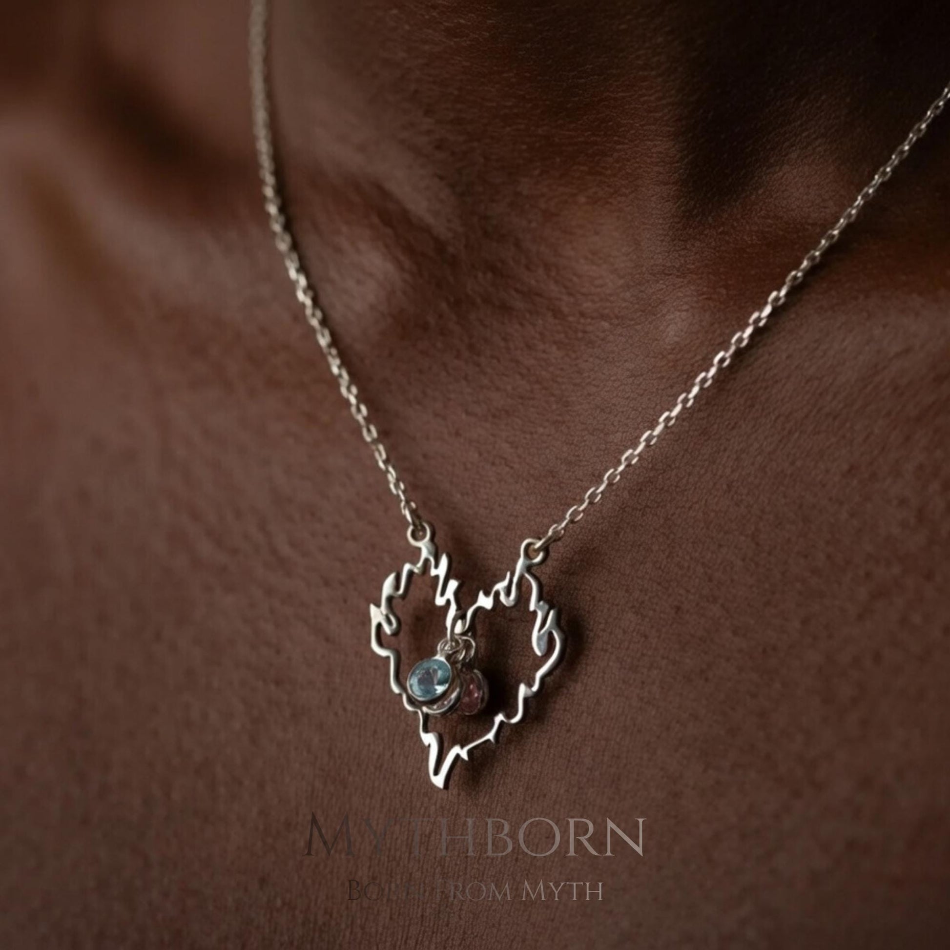 Family Birthstone Heart Necklace with personalized keepsake, gift for mom