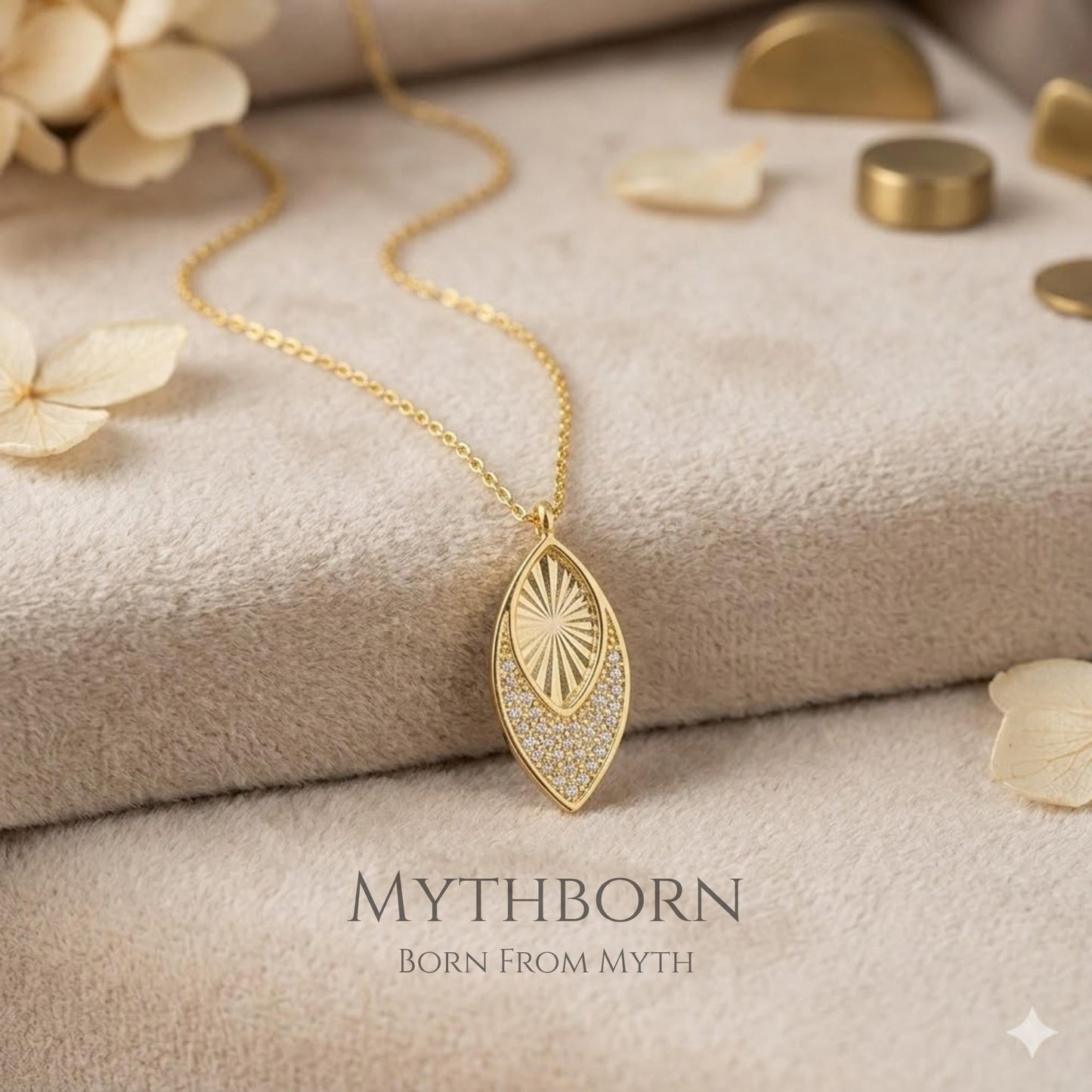 Oval Crystal Pendant Necklace with minimal everyday elegance in 925 sterling silver